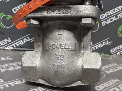 1/2" Powell 2490 Flanged Gate Valve 316SS Stem 400 WOG New