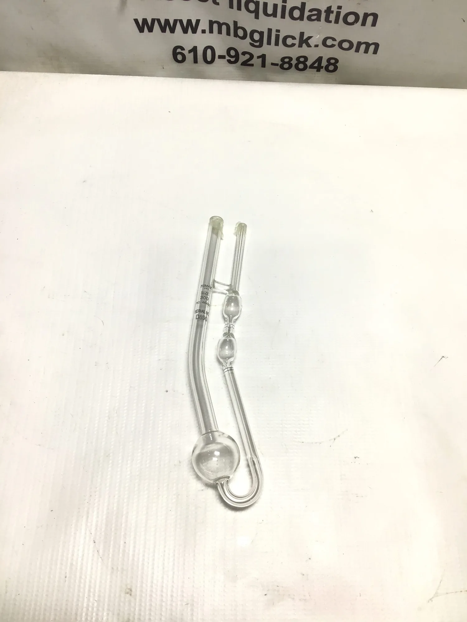 Kimax 46460 Size 300 Glass Capillary Viscometer for Opaque Liquids