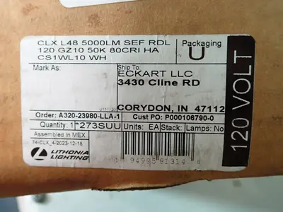 NEW LITHONIA LIGHTNING CLX L48 5000LM SEF RDL