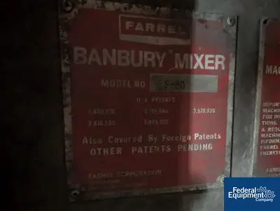 USED Farrel Farrel Banbury F80 Mixer, 600 HP