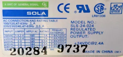 NEW SOLA SLS-24-024 POWER SUPPLY SLS24024