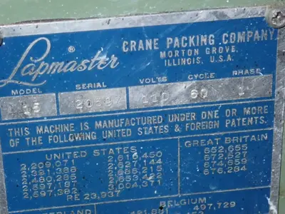 Used LAPMASTER 15 Lappers Ohio US | HGR 24 #902936