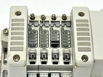 VV5QC11-04N3FD0-S | SMC  Base Mount Plug-In Manifold w/ DIN Rail Brackets - Used