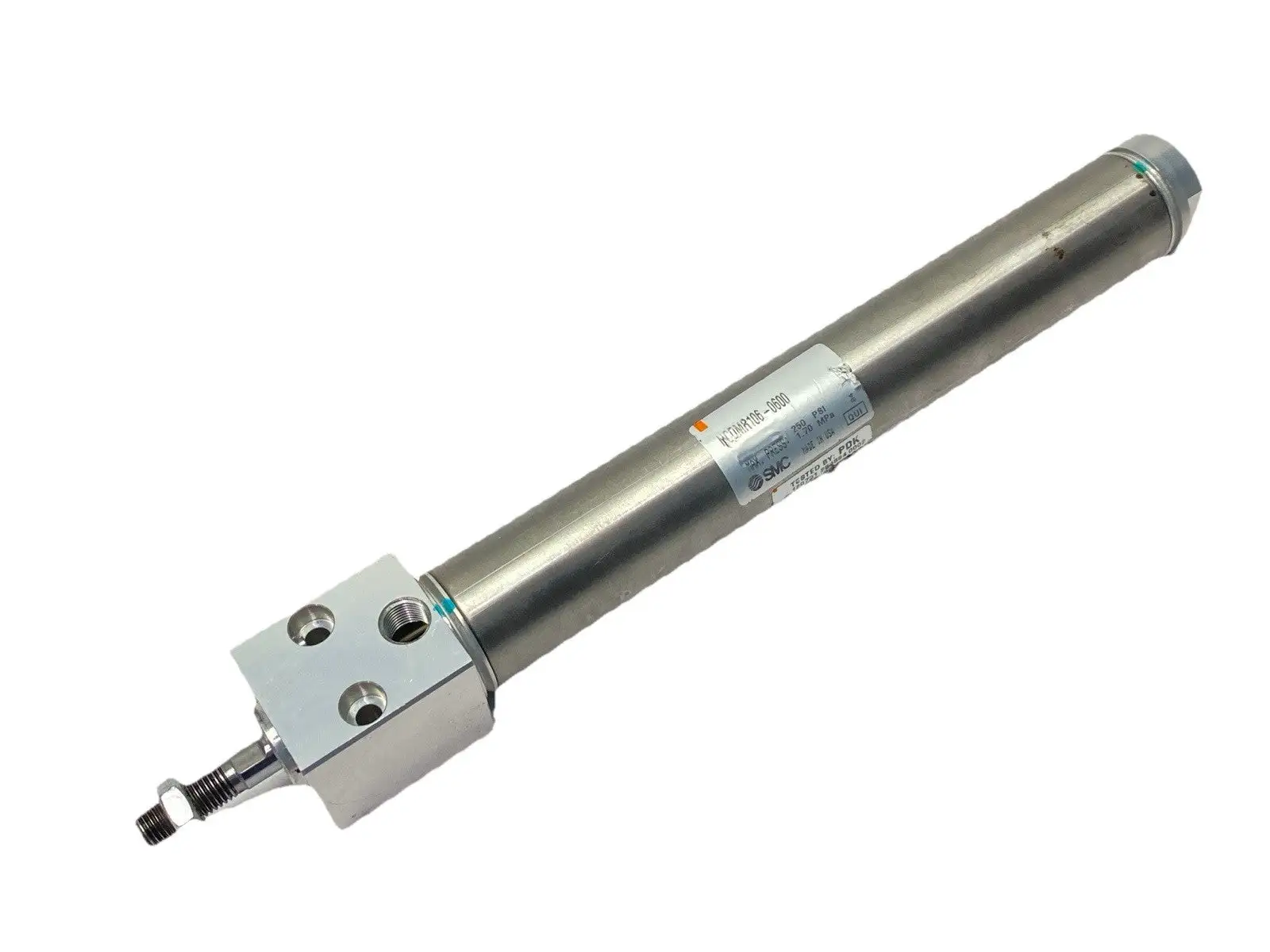 USED SMC PNEUMATIC CYLINDER 1-1/16" BORE 6" STROKE