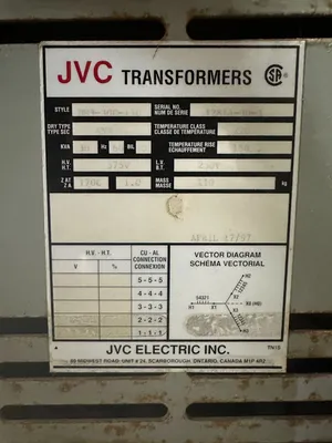 1997 JVC ELECTRIC INC. DH3-200C-110 transformer | ListingHippo (2)