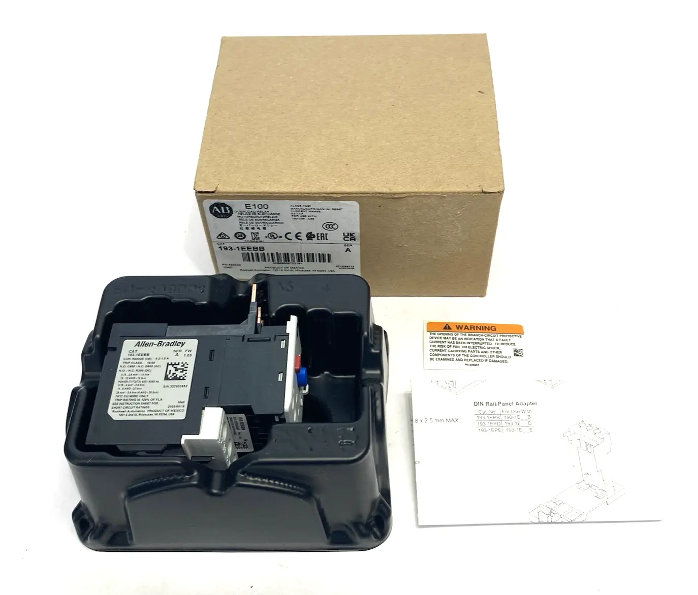 New | in-Stock Allen Bradley Ser A Electronic IEC Overload Relay, Manual Reset 10-20T Relays & Switches Michigan US | Maverick Industrial Sales #1393216