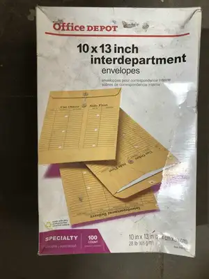 Office Depot 10″ X 13″ Specialty Interdepartment Envelopes -NIB of 100