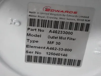 Used EDWARDS LIMITED MF 30 Chemical & Process Equipment | HGR 24 #735783