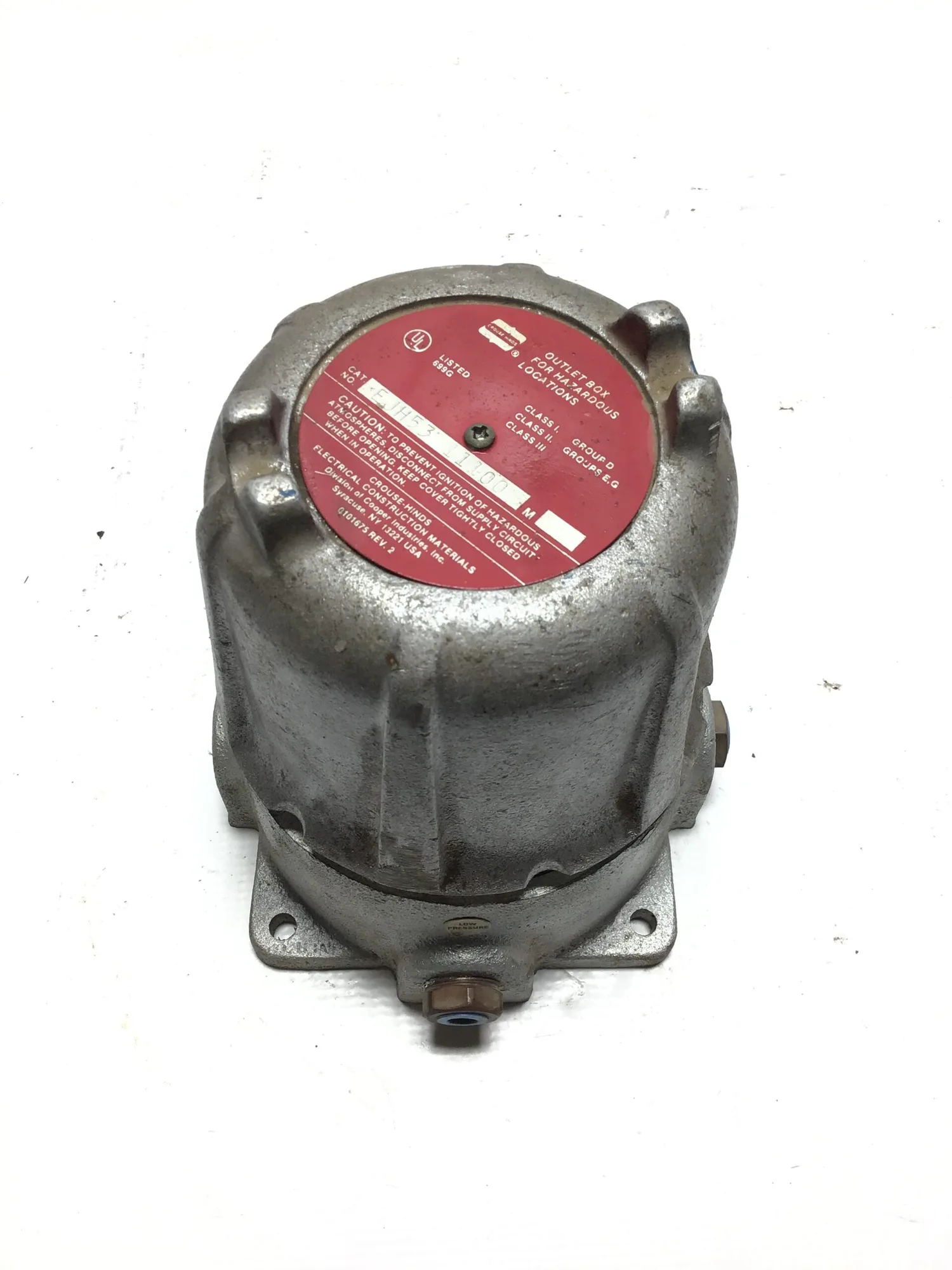 Crouse-Hinds EJH5311100 Explosion Proof Dust Tight Assembly w/Dwyer Pressure Switch