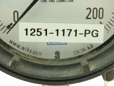 Ametek/TCI Tant Diaphragm F 5-5 Liquid Fill w/Wika XSEL 200PSI Pressure Gauge