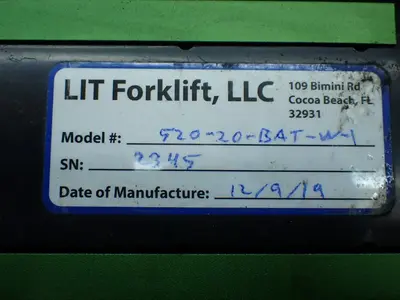 USED LIT FORKLIFT 52020BATW1
