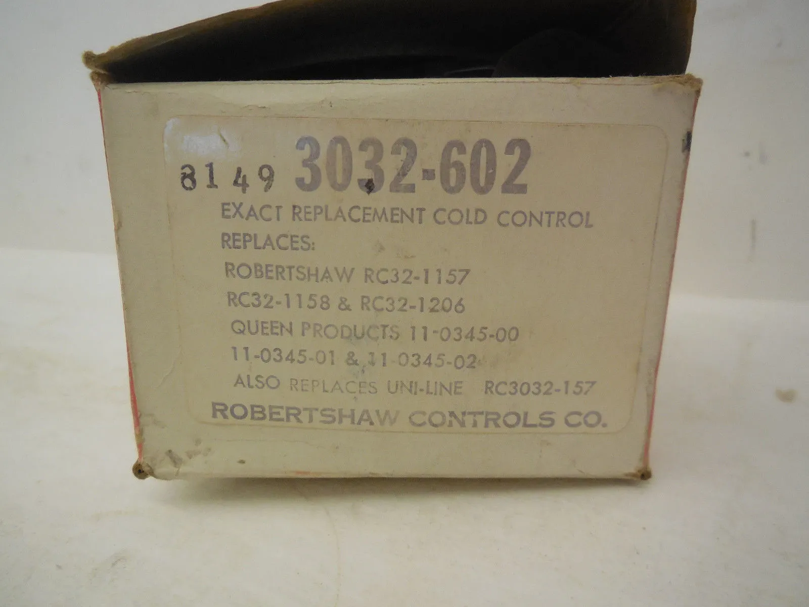 NEW ROBERT SHAW UNI-LINE 3032-602 COLD CONTROL 3032602