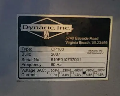 USED 2007 DYNARIC, INC. CP-100