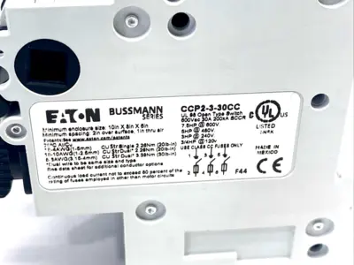 USED EATON, BUSSMANN CCP2-3-30CC