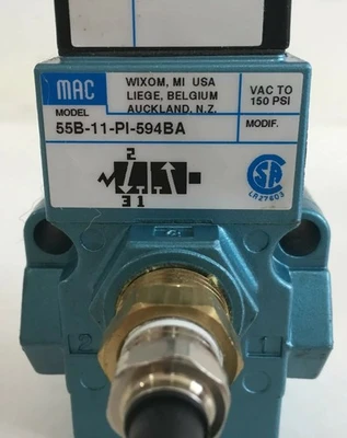 USED Mac Valves 55B-11-PI-594BA