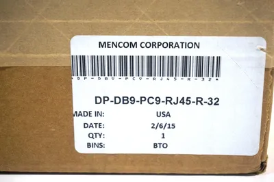 NEW MENCOM DP-DB9-PC9-RJ45-R-32 PANEL INTERFACE CONNECTOR DPDB9PC9RJ45R32