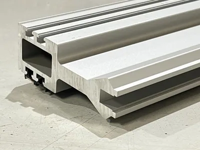 MT56926/1400 | Montratec  Montrac Straight Rail Section 1400mm Missing Conductor - Used