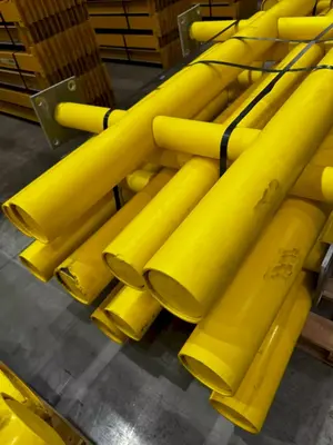 (20) 6' LONG x 36" HIGH IDEAL SHIELD TWO LINE PLASTIC COATED HEAVY DUTY GAURDRAIL BARRIER: YOBRO #24874