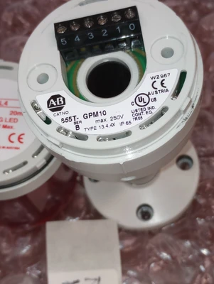 USED Allen-Bradley 855T-G10GL4 + 855T-GPM10 POLE MOUNT BASE + 855E-LL10R LAMP