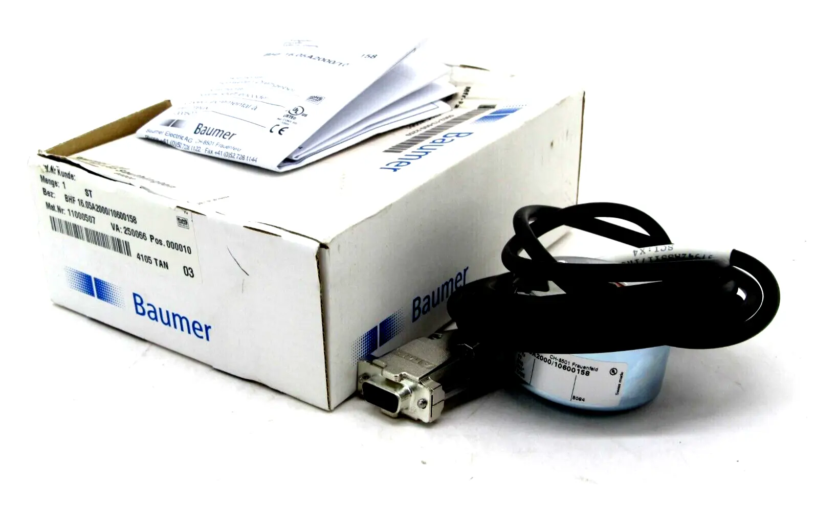 NEW BAUMER ELECTRIC BHF 16.05A2000/10600158 ENCODER BHF1605A200010600158
