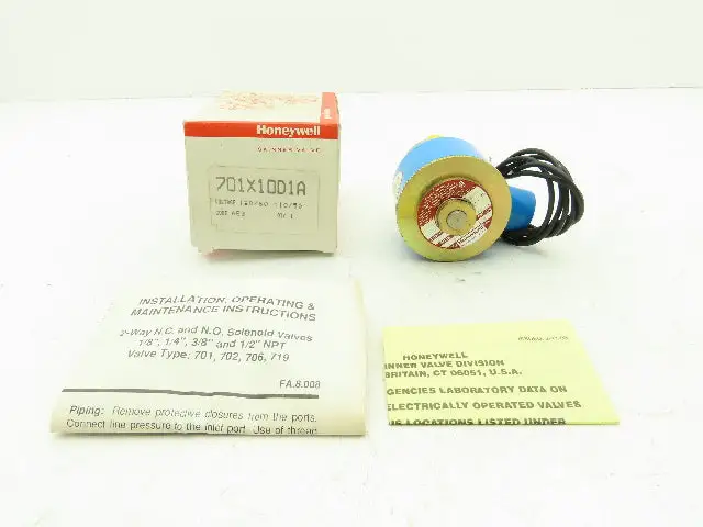 Honeywell Skinner 701X10D1A Solenoid Valve 2-Way NC 120V 205 PSI 1/4" NPT