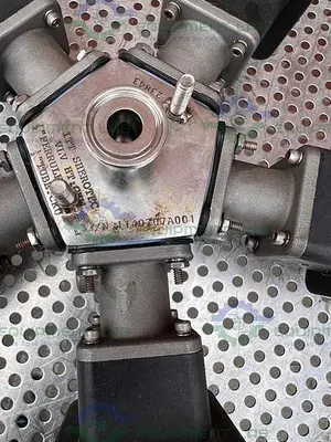 USED 5 ITT ADVANTAGE 5 WAY STAINLESS STEEL DIAPHRAGM VALVES W/ VALVE POSITIONER