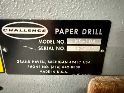 Used _UNKNOWN_ _UNKNOWN_ Paper Drills Illinois US | Tompkins Printing Equipment #1511903