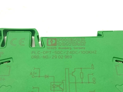 PLC-OPT-5DC/24DC/100KHZ | Phoenix Contact  Solid State Relay Module 2902969 - Used