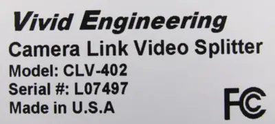 NEW VIVID ENGINEERING CLV-402 CAMERA LINK VIDEO SPLITTER CLV402