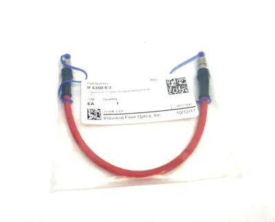 New | in-Stock INDUSTRIAL FIBER OPTICS PATCHCORD F/O SERCOS 84C01000S333 0.5M Fiber Optics | Maverick Industrial Sales #1113196