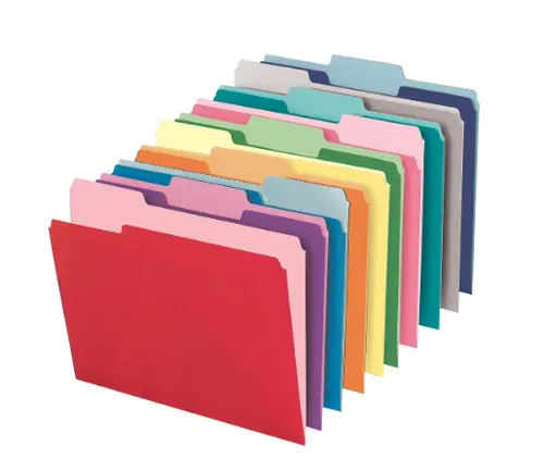 Office Depot File Folders, 1/3 Cut, Letter Size, Assorted Colors, Box Of 250