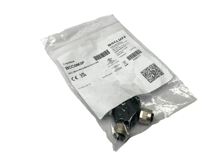 New | in-Stock Balluff T-Splitter, 2x M12 Female, M12 Male, BCC M415-M4415-T0117-000 Electrical Fittings Michigan US | Maverick Industrial Sales #1475521
