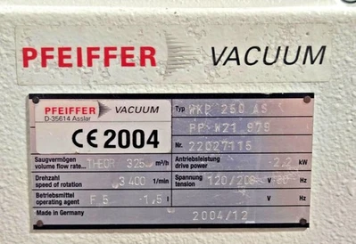 PFEIFFER VACUUM PUMP DBP-050-4