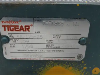 Dodge Reliance MR94868 Gear Motor 25:1 Reducer 69 RPM 3/4Hp 230/460V 3PH LH 56C