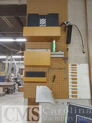 USED 2005 BIESSE POLYMAC AKRON 246 EDGEBANDER W/CORNER ROUNDING AND PRE MILLING