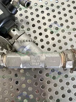 USED BURKERT 00462610 SOLENOID VALVE 1/2 PTFE W/ THREADED TO 1/2" NPT FITTING 145 PSI