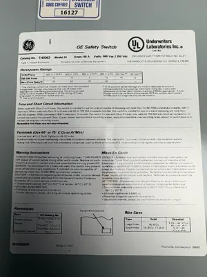 GENERAL ELECTRIC TH3362 Electrical/PLC/Automation | ESS Industrial Equipment Sales (10)