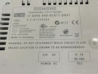 USED SIEMENS 6AV6 640-0CA11-0AX1
