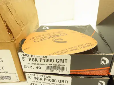 Orion 091120 5" PSA Sanding Discs 1000G Adhesive Aluminum Oxide 320ct 2 Case Lot