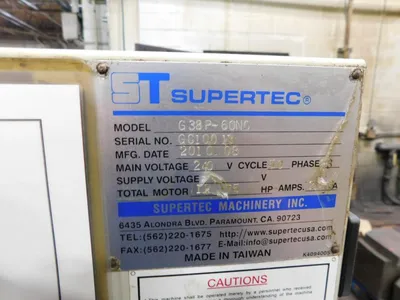 2010 SUPERTEC G38P-60NC Cylindrical Grinders (OD, O.D., Plain, Universal) | Mohawk Machinery (8)