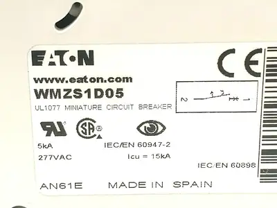 Used EATON WMZS1D05 Circuit Breakers Michigan US | Maverick Industrial Sales #1092315