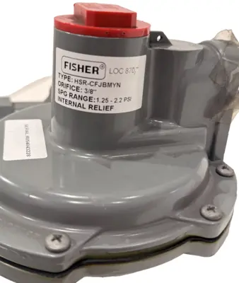 NEW FISHER HSR-CFJBMYN 3/8" REGULATOR W/ RELIEF 1.25-2.2 PSI