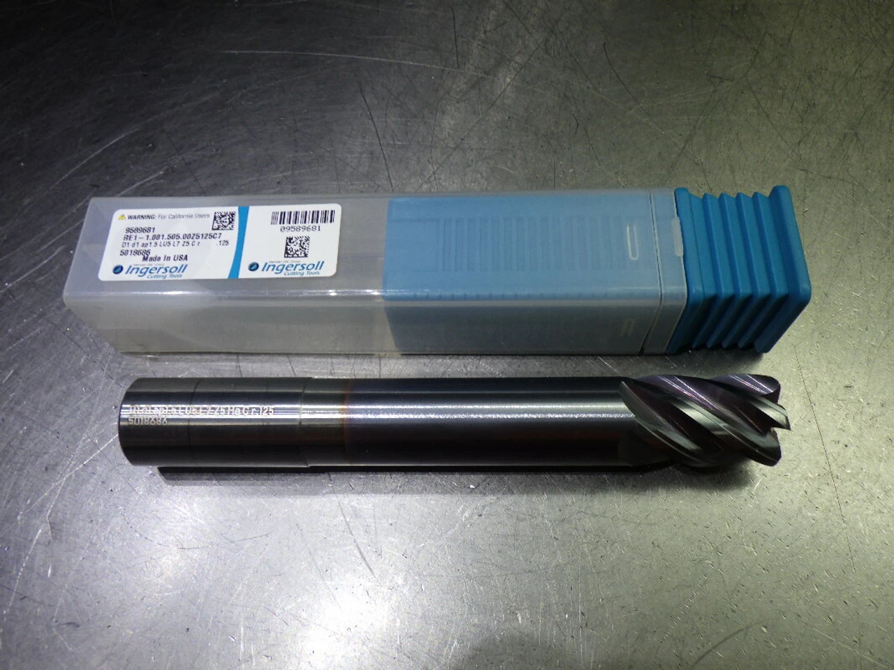 Ingersoll 1" 5 Flute Carbide CR Endmill RE1-1.001.505.00Z5125C7 (LOC1851A)