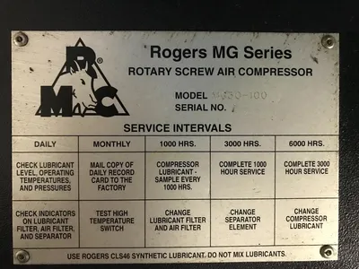 2007 Rogers Machinery Company 30-RMC-MG30-100 Air Compressors | MD Equipment Services LLC (10)