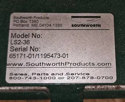 USED SOUTHWORTH LS2-36