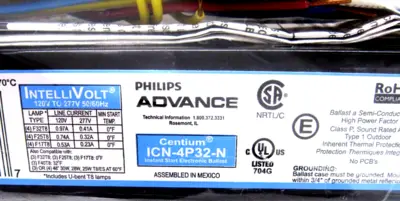 NEW LOT OF 4 PHILIPS ADVANCE ICN-4P32-N BALLAST ICN4P32N