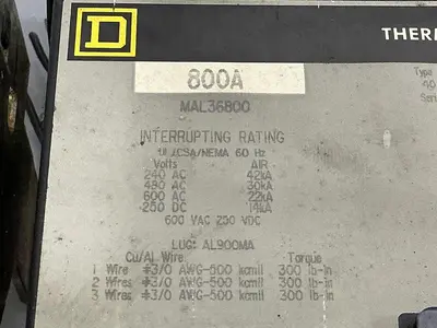 USED SQUARE D MAL36800