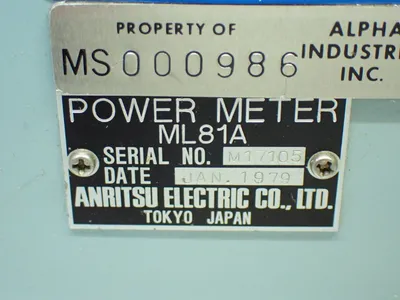 USED ANRITSU ELECTRIC ML81A
