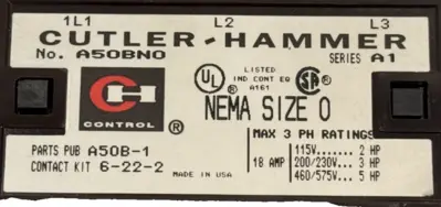 NEW CUTLER-HAMMER A50BN0A1