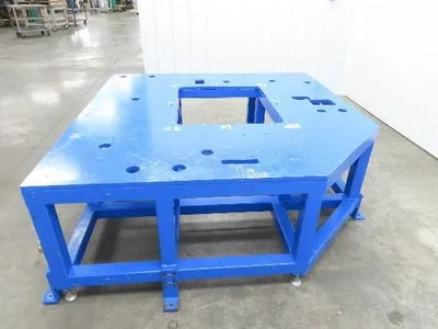 13/16" Steel Top Machine Base Welding Table Work Bench 73x71" 28-1/4"H